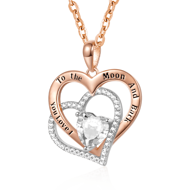 Birthstone Heart Necklace image number 0