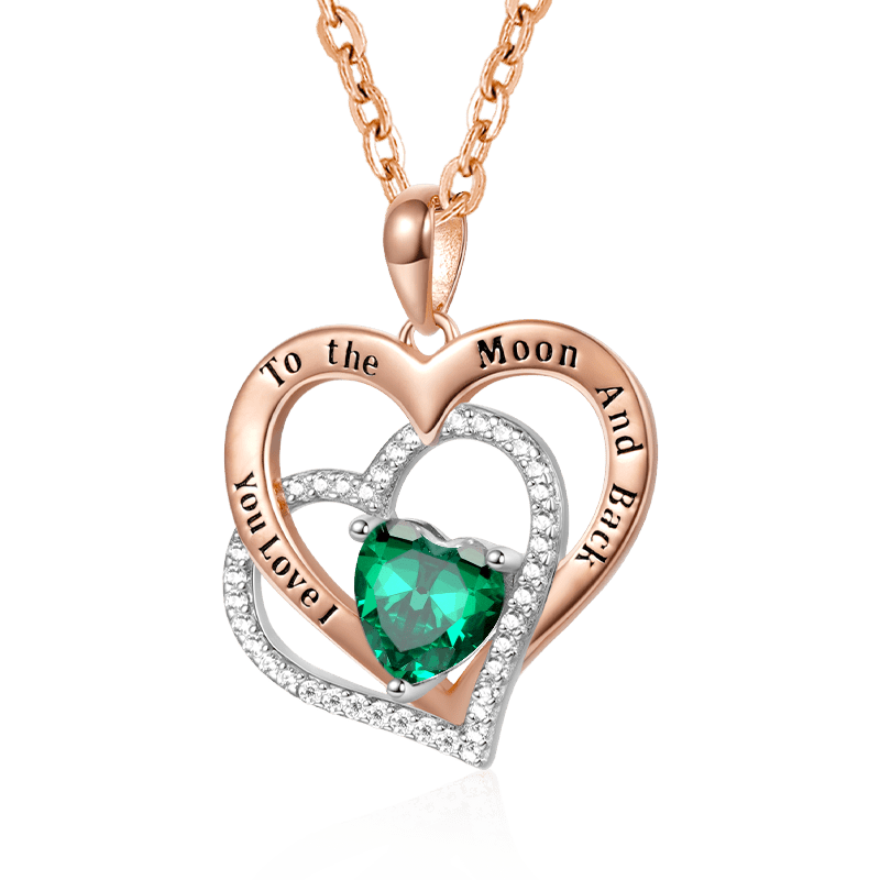 Birthstone Heart Necklace image number 0