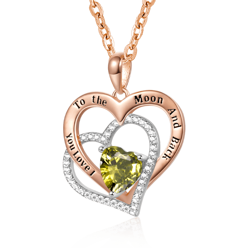 Birthstone Heart Necklace image number 0