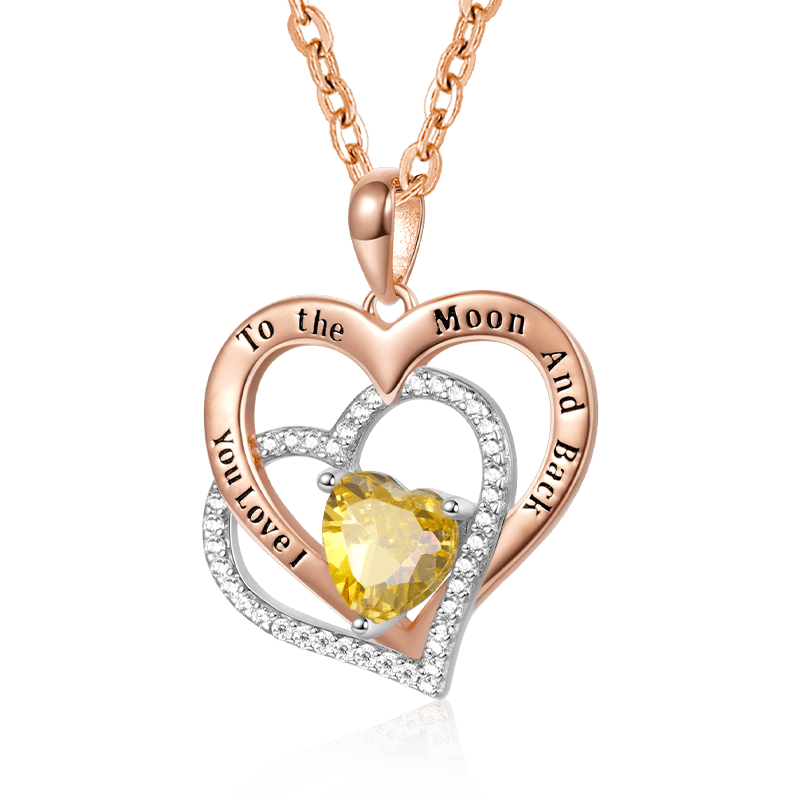 Birthstone Heart Necklace image number 0