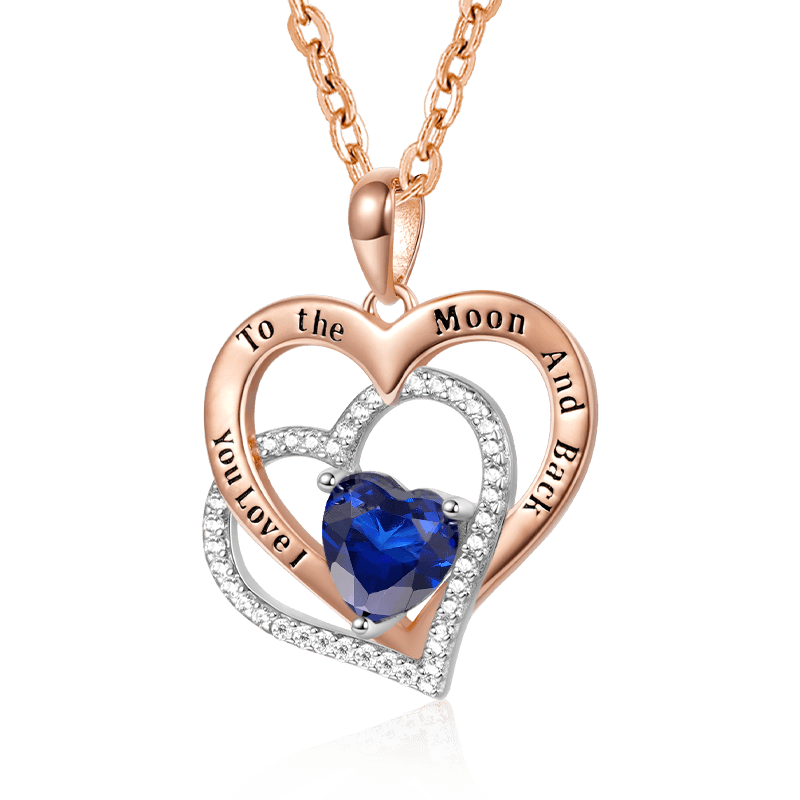 Birthstone Heart Necklace image number 0