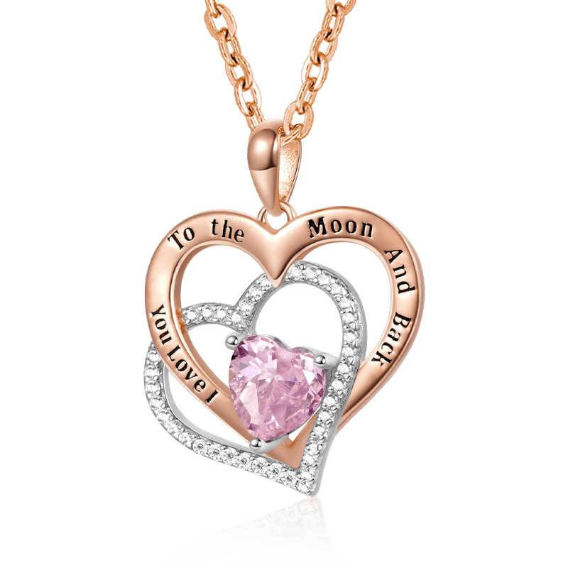 Birthstone Heart Necklace image number 0