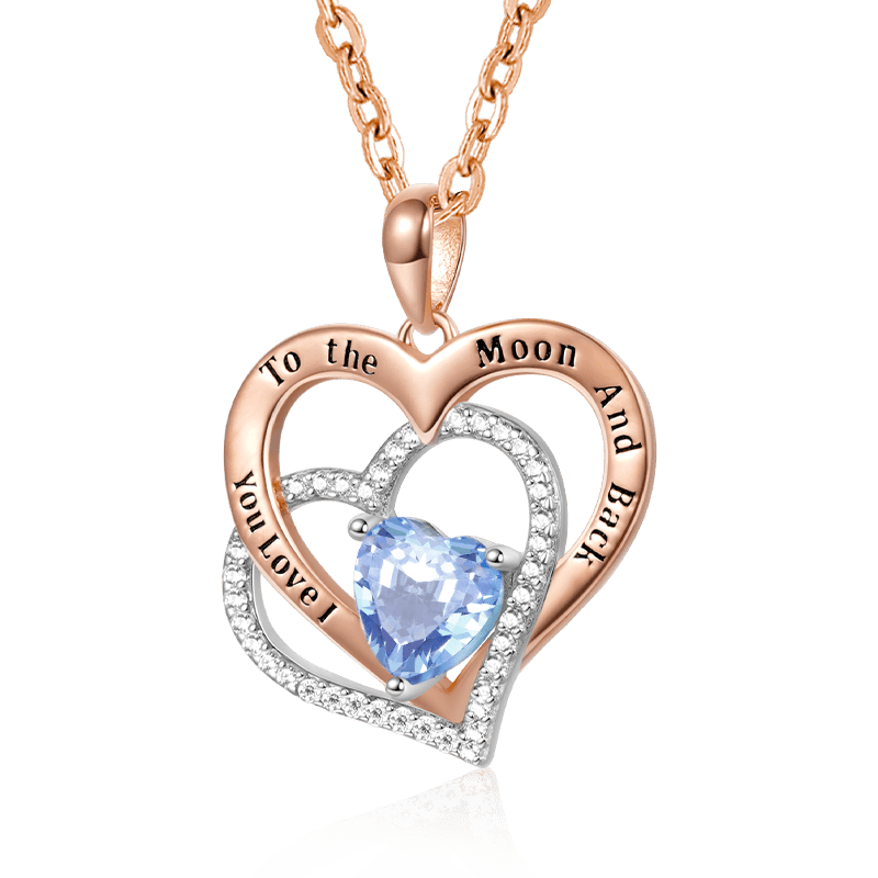 Birthstone Heart Necklace image number 0