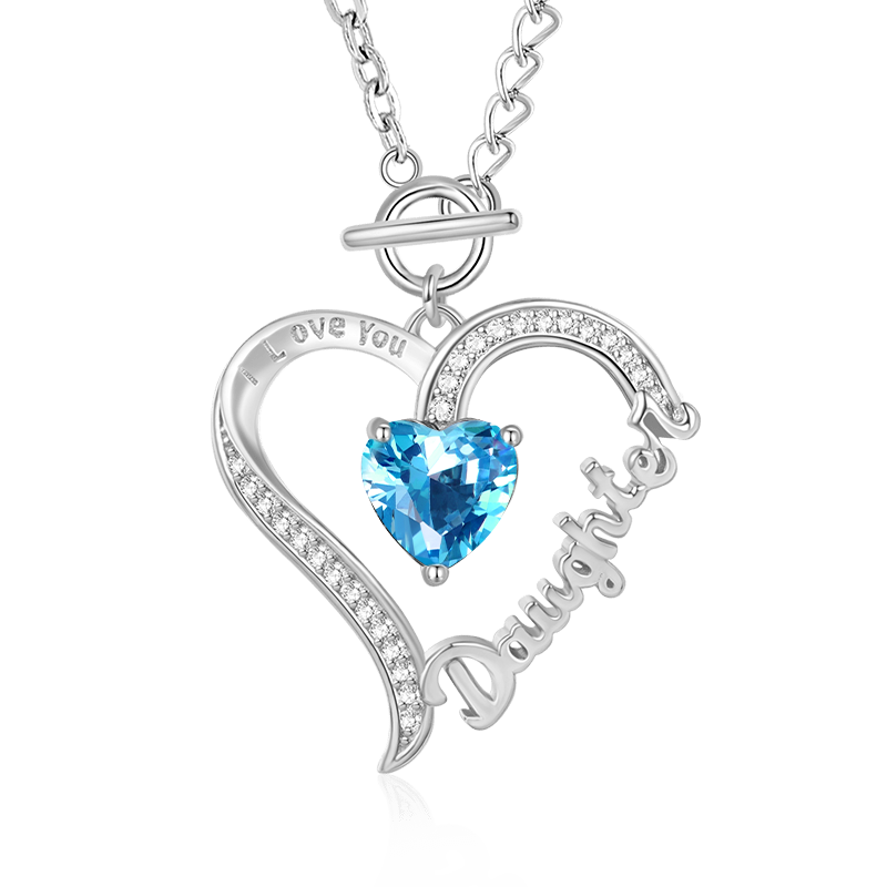 "Daughter" Birthstone Necklace image number 0
