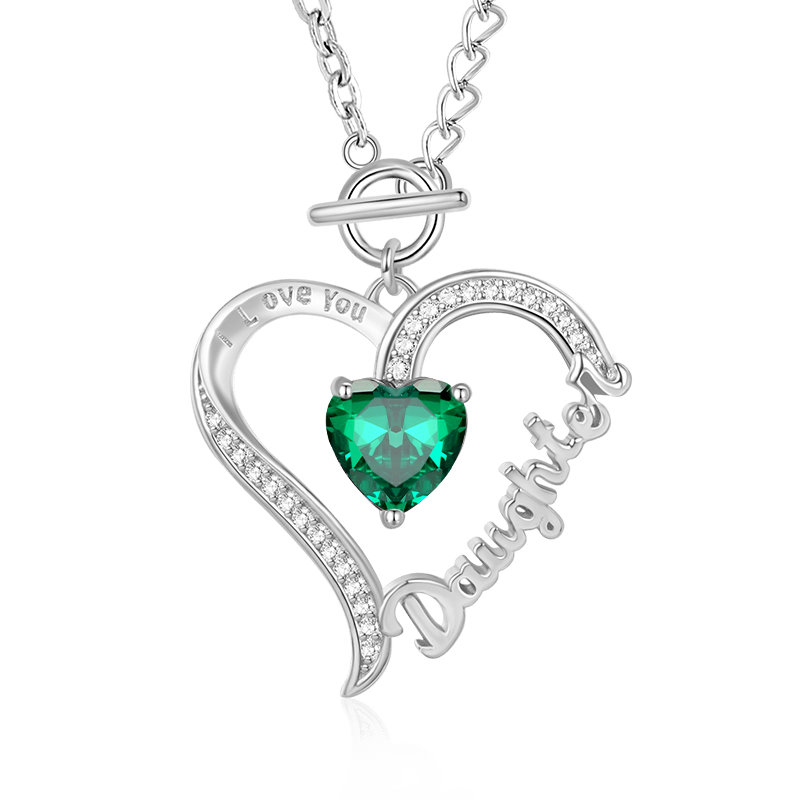"Daughter" Birthstone Necklace image number 0