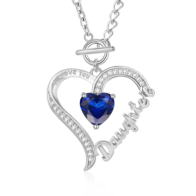 "Daughter" Birthstone Necklace image number 0