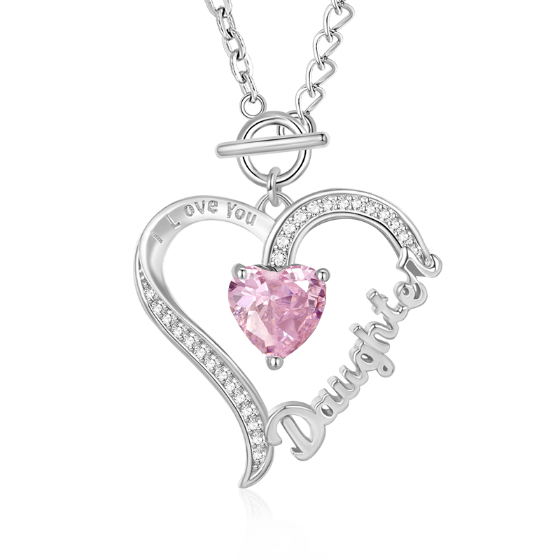 "Daughter" Birthstone Necklace image number 0