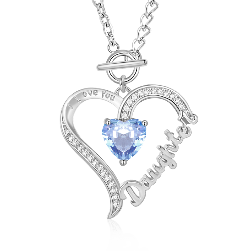 "Daughter" Birthstone Necklace image number 0