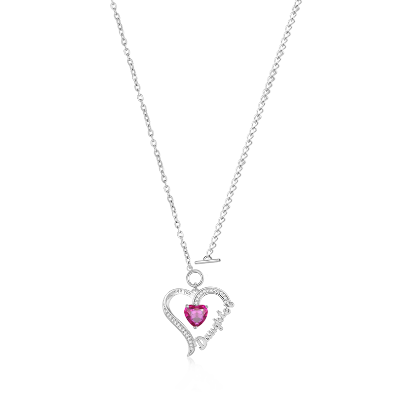 "Daughter" Birthstone Necklace image number 1