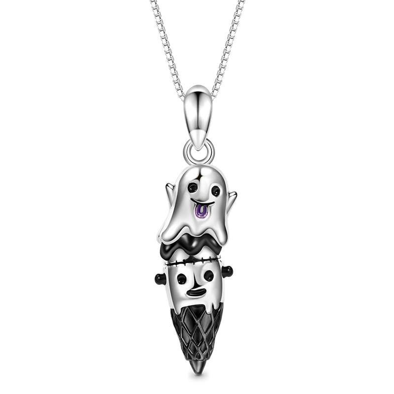 Ghost Ice Cream Necklace image number 0