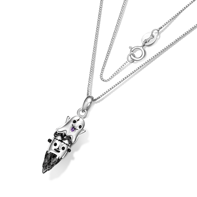 Ghost Ice Cream Necklace image number 1