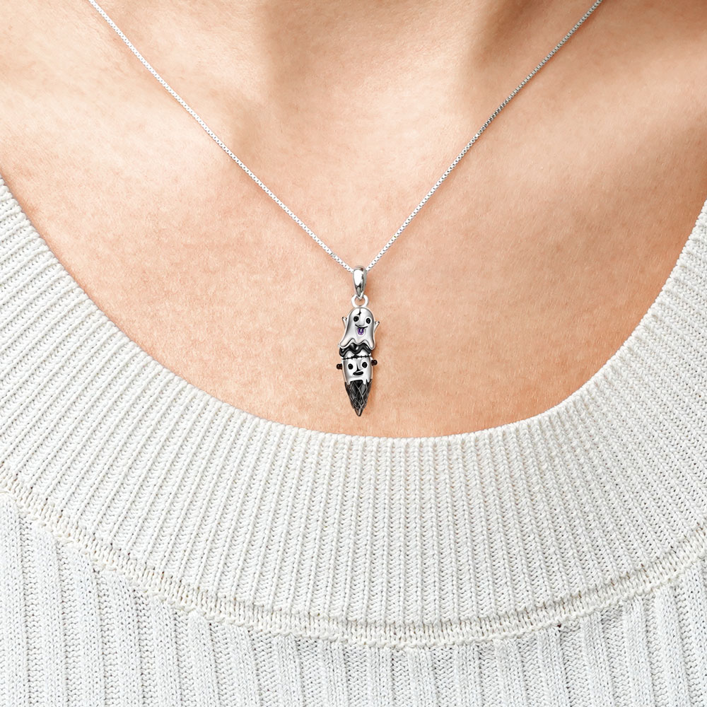 Ghost Ice Cream Necklace image number 3