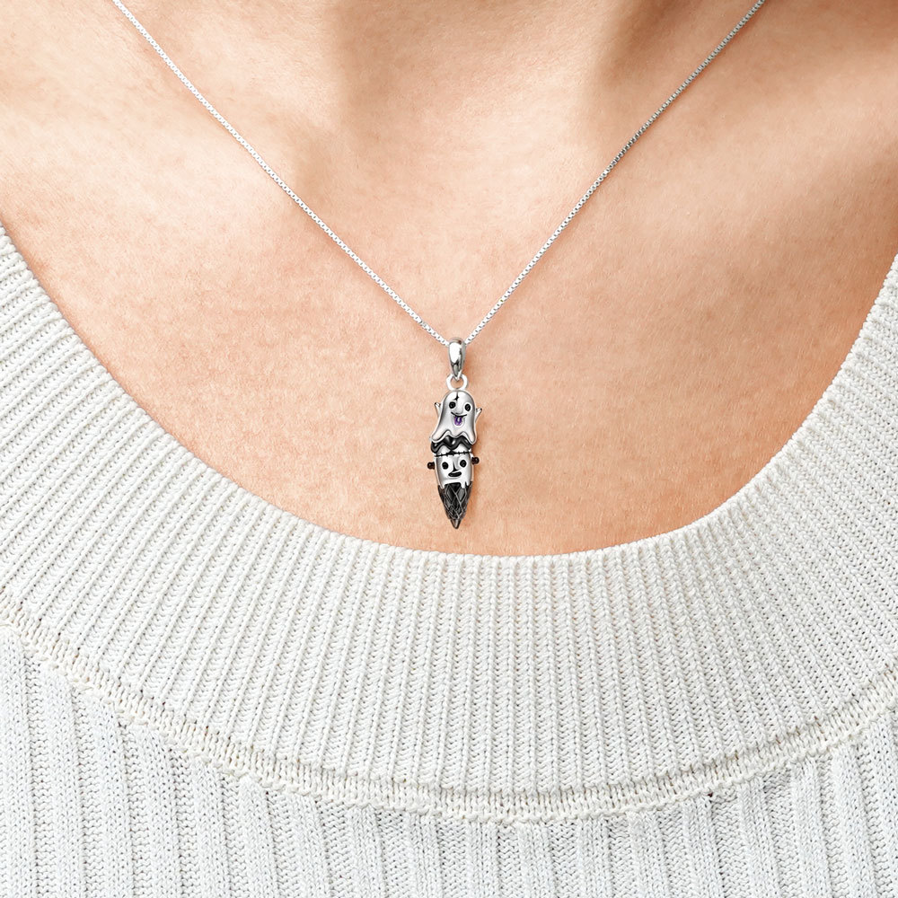 Ghost Ice Cream Necklace image number 3