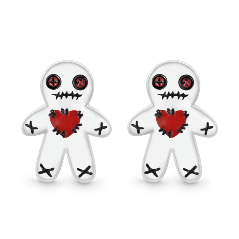 Voodoo Doll Stud Earrings image number 0