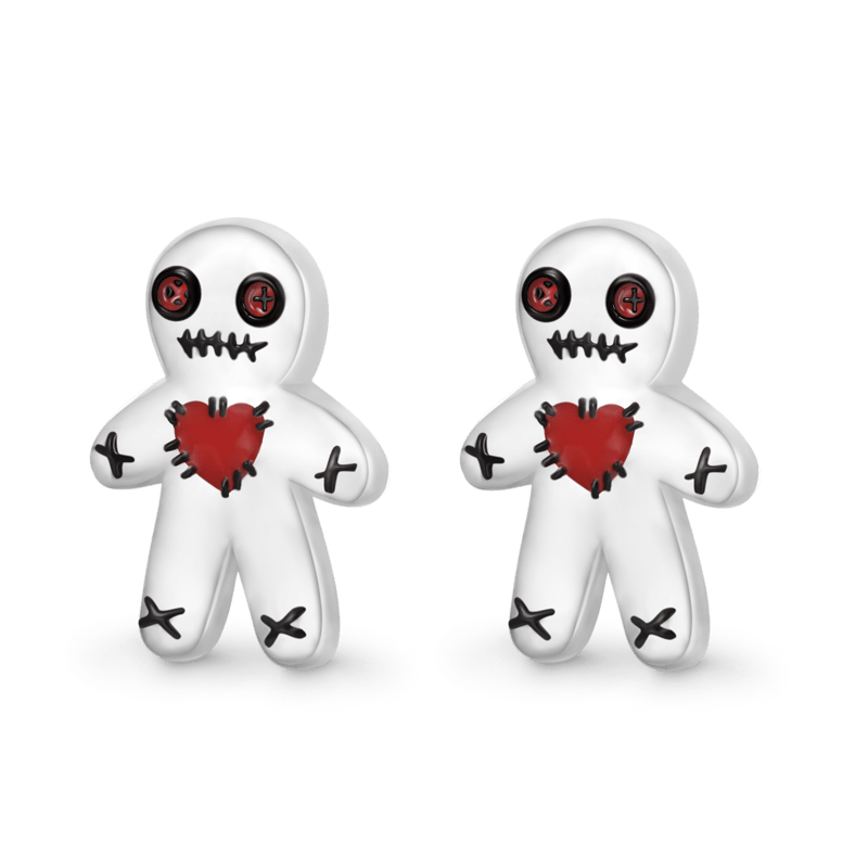 Voodoo Doll Stud Earrings image number 1