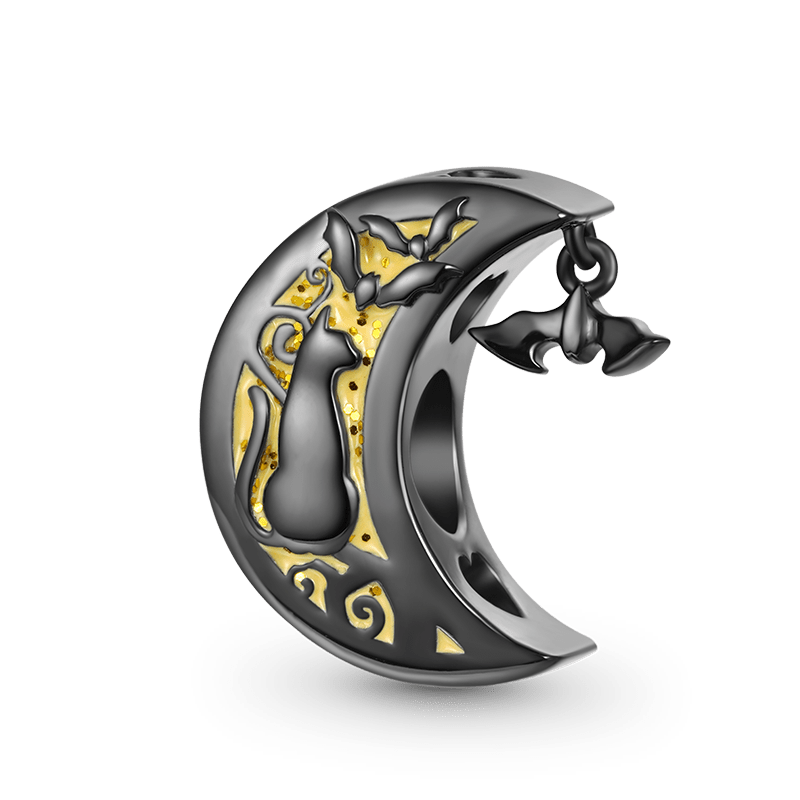 Cat Moon Charm image number 0