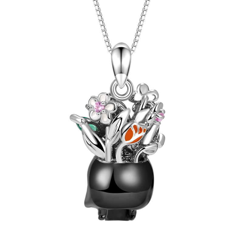 Vase Skull Necklace image number 1