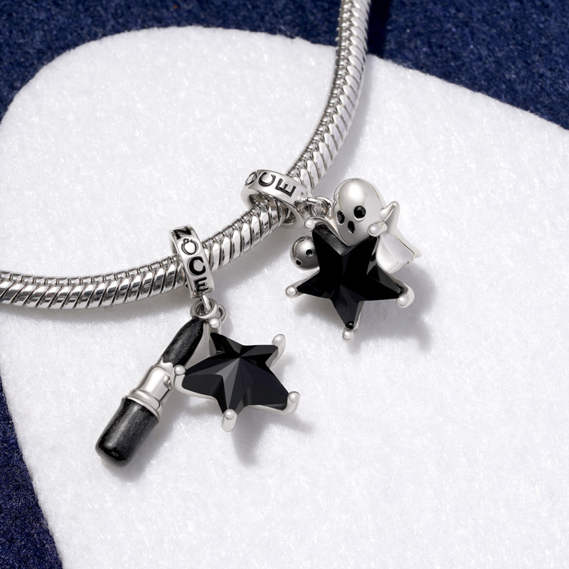 Ghost & Black Star Charm image number 2