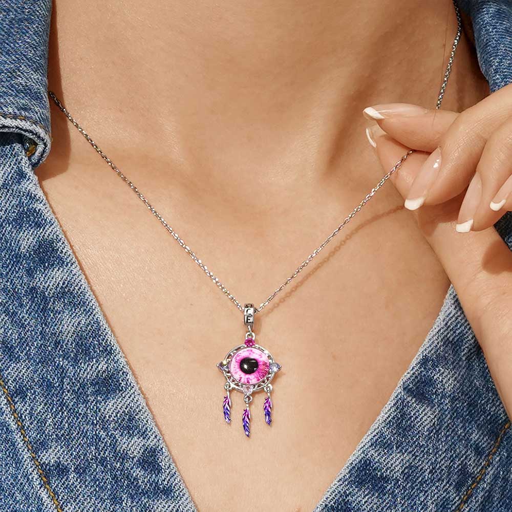 Devil Eyes Dream Catcher Pendant image number 5