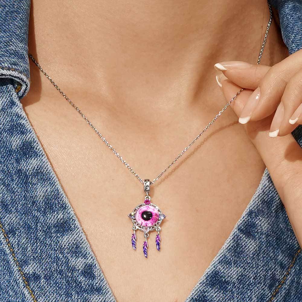 Devil Eyes Dream Catcher Pendant image number 5