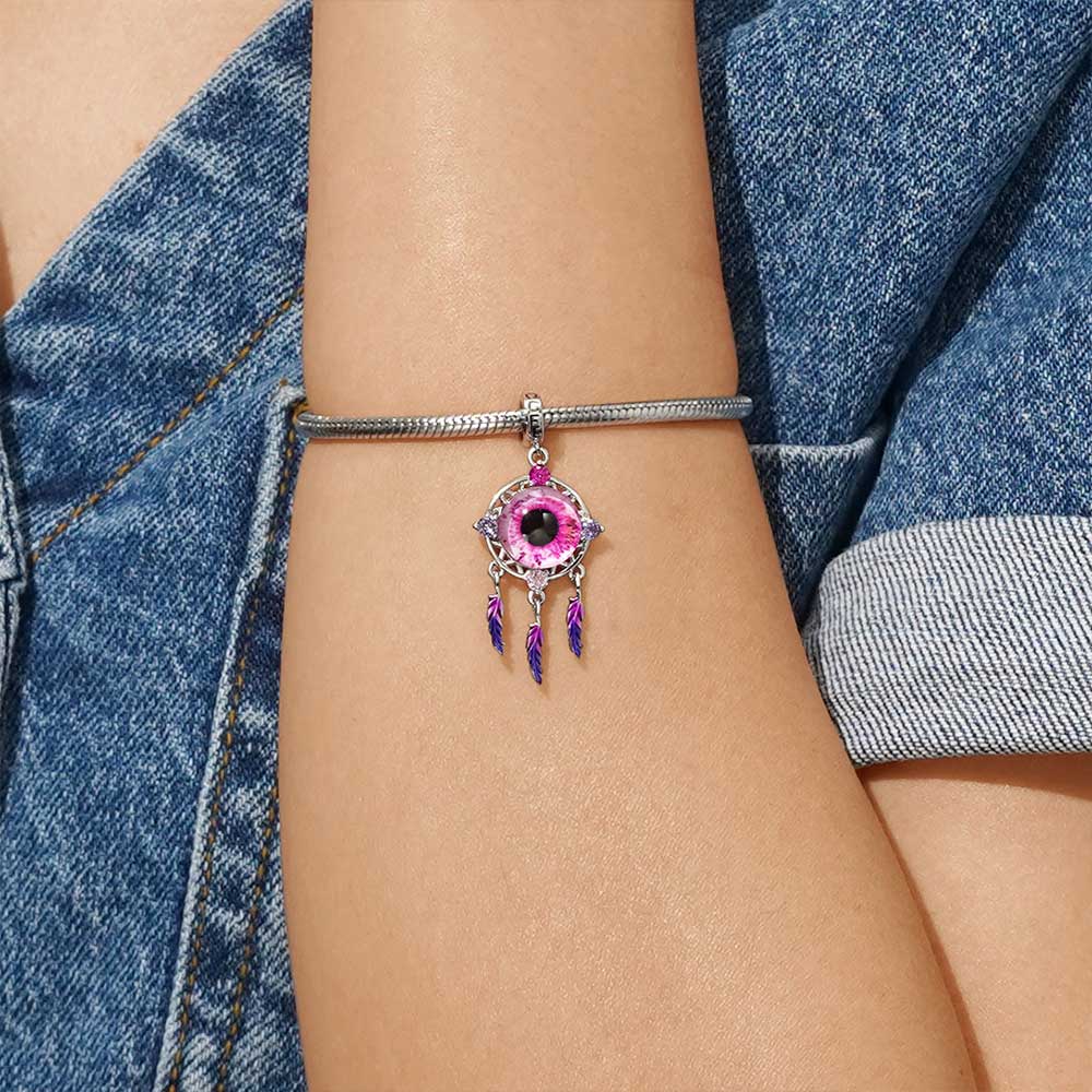 Devil Eyes Dream Catcher Pendant image number 3