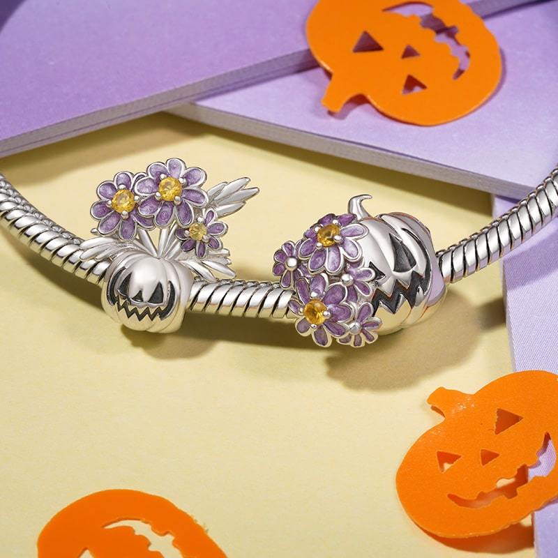 Pumpkin & Flowers Charm image number 2