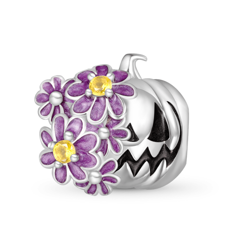Pumpkin & Flowers Charm image number 0