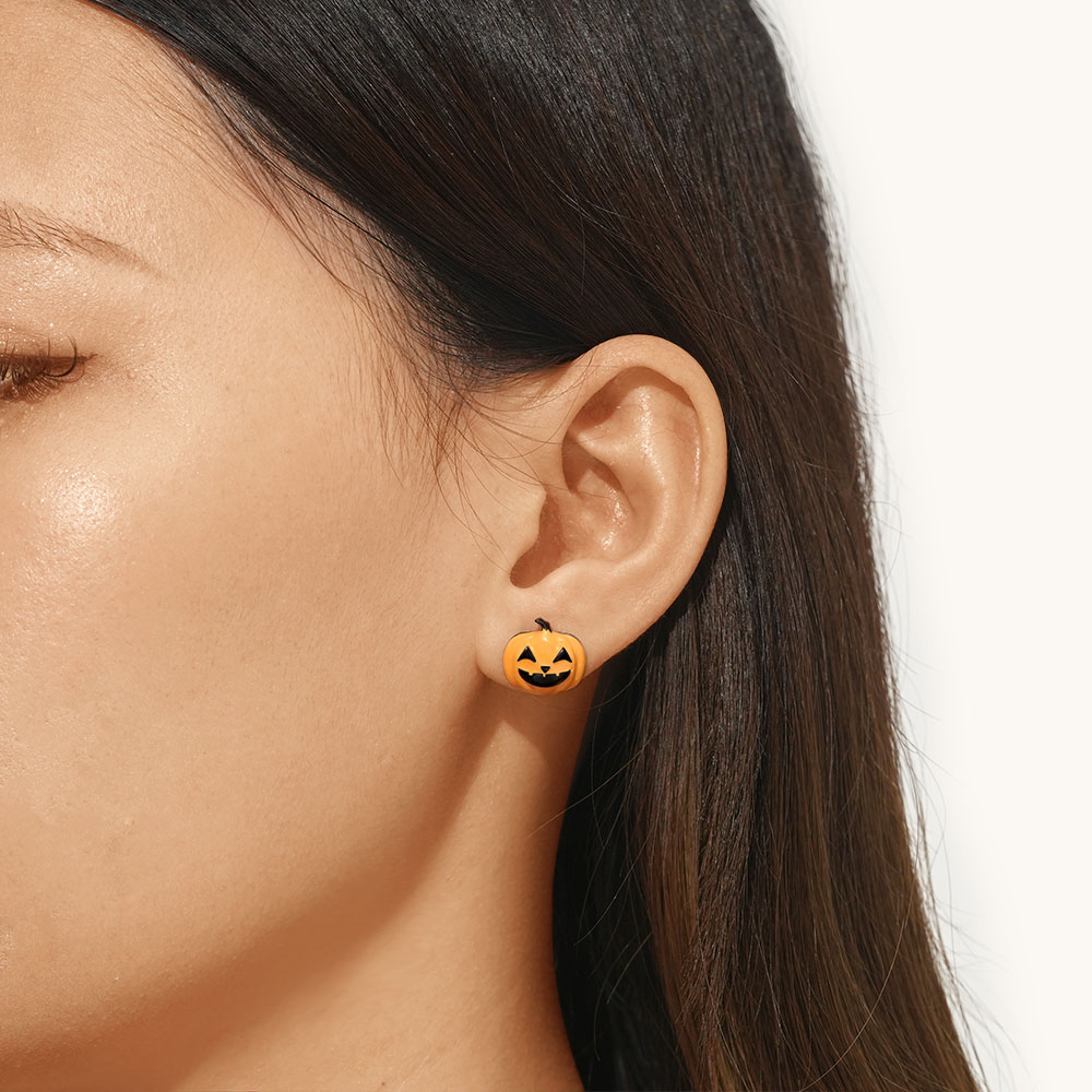 Pumpkin Stud Earrings image number 3