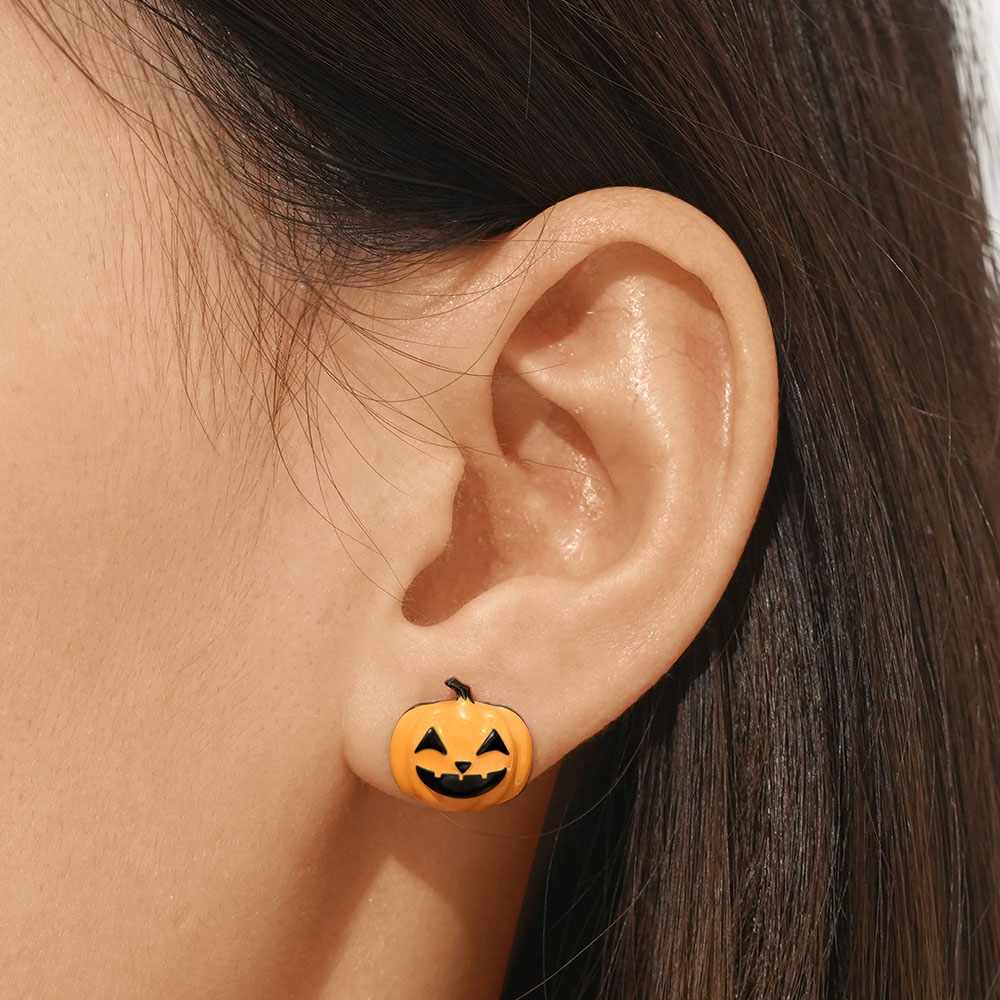 Pumpkin Stud Earrings image number 4