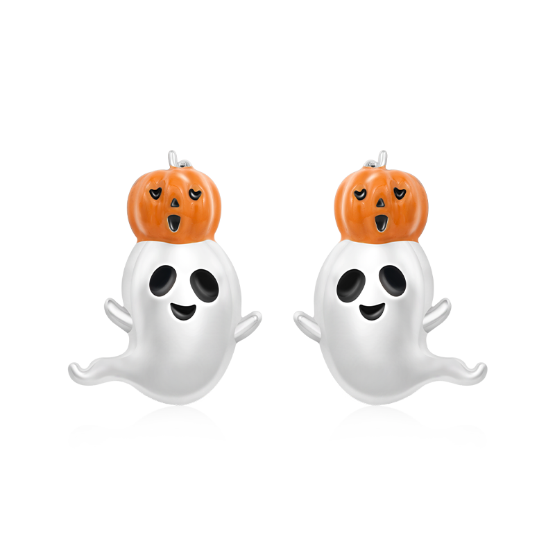 Spooky Pumpkin Stud Earrings image number 0