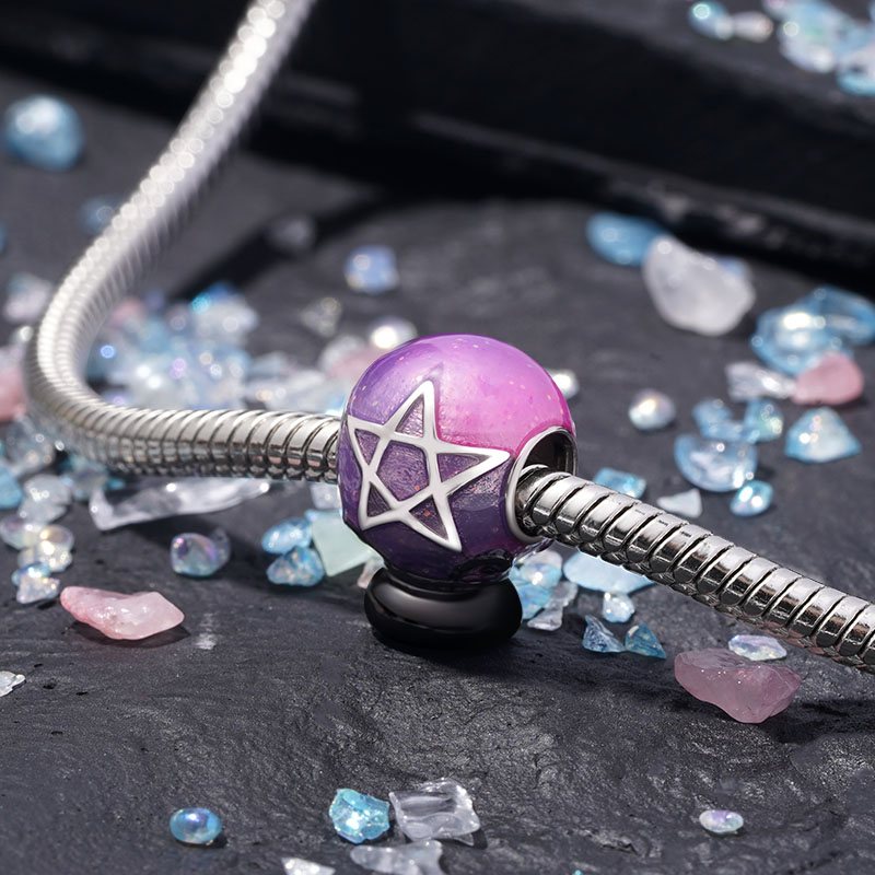 Purple Crystal Ball Charm image number 2