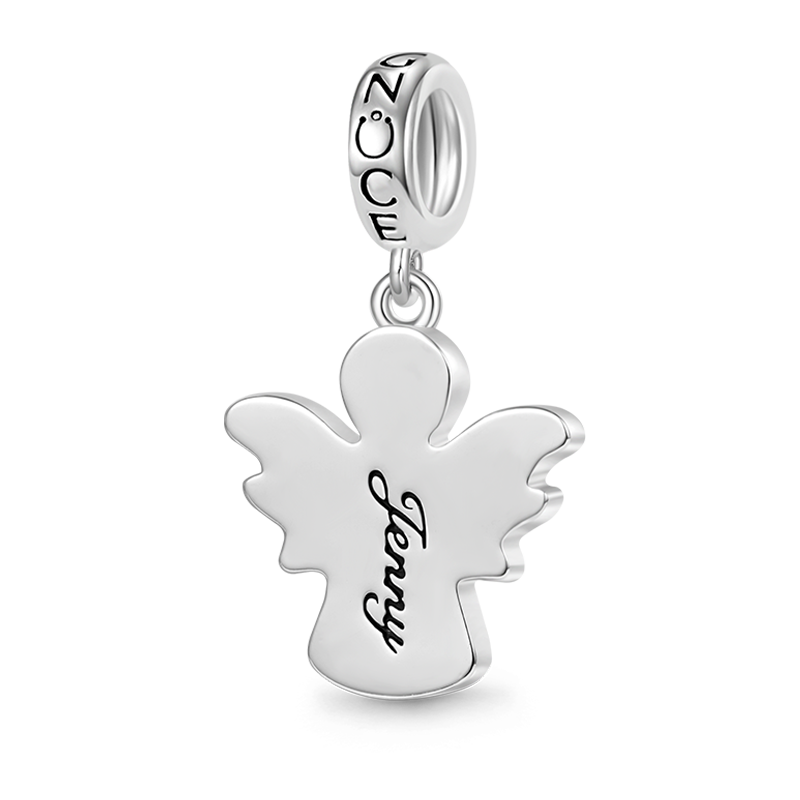 Engravable Angel Name Pendant image number 0