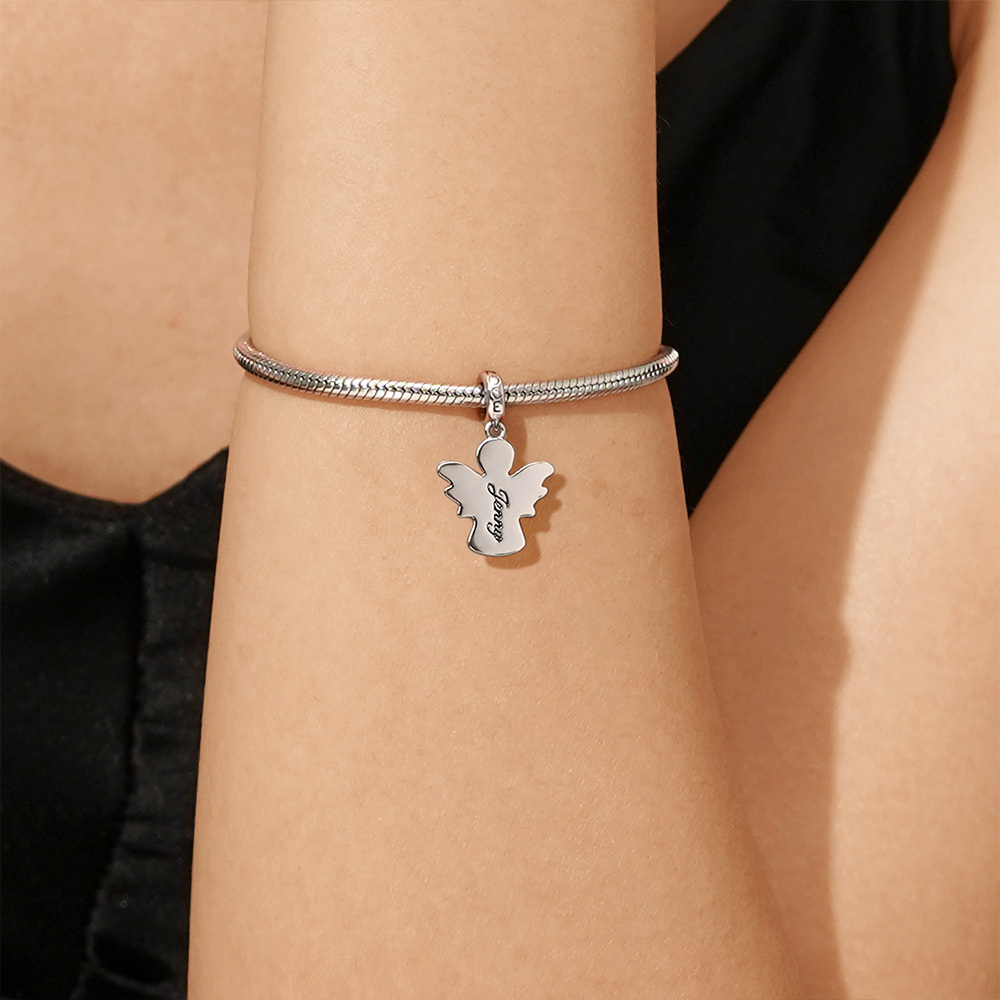 Engravable Angel Name Pendant image number 3