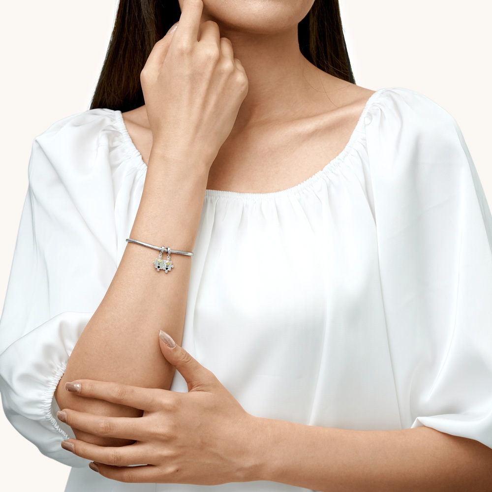 Engravable Couple Puzzle Pendant image number 3