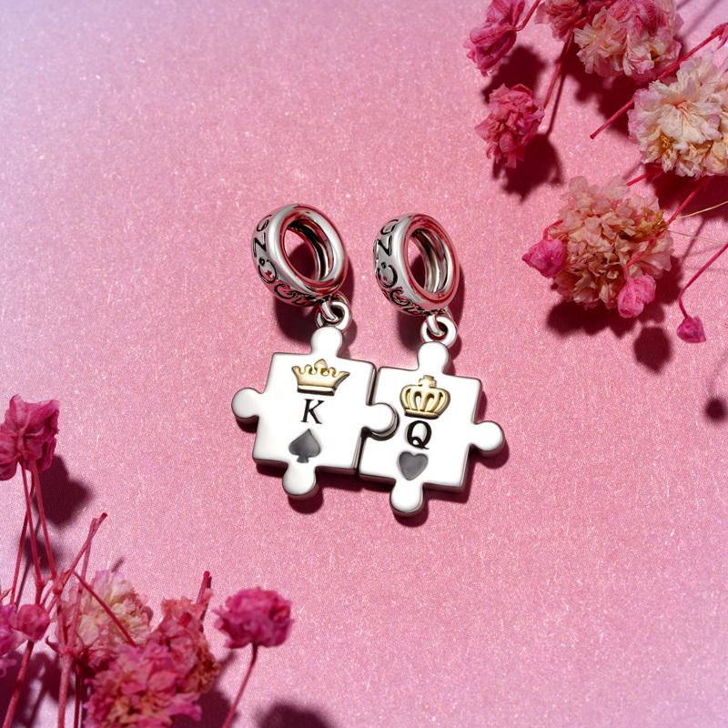 Engravable Couple Puzzle Pendant image number 2