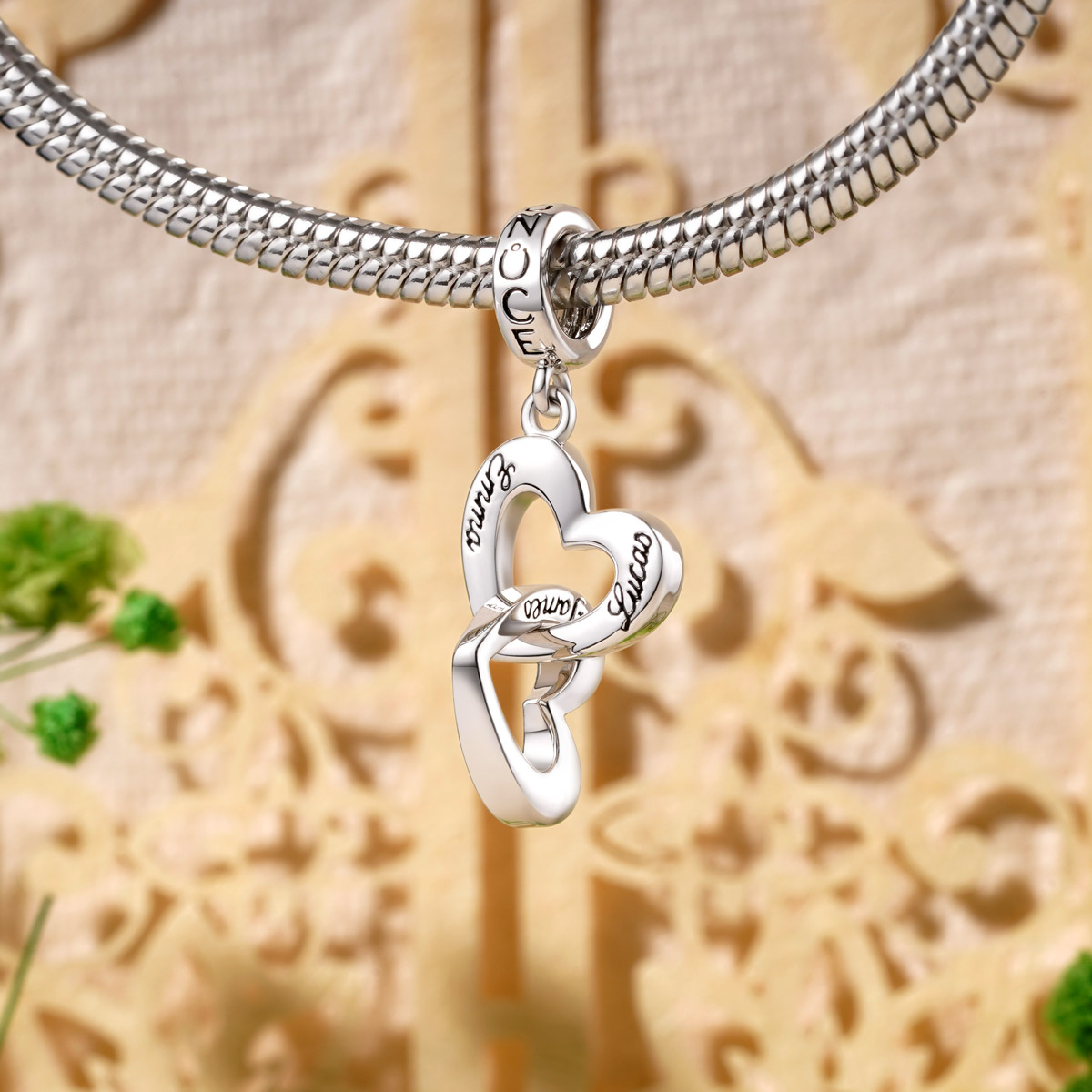 Engravable Name Heart Pendant image number 4