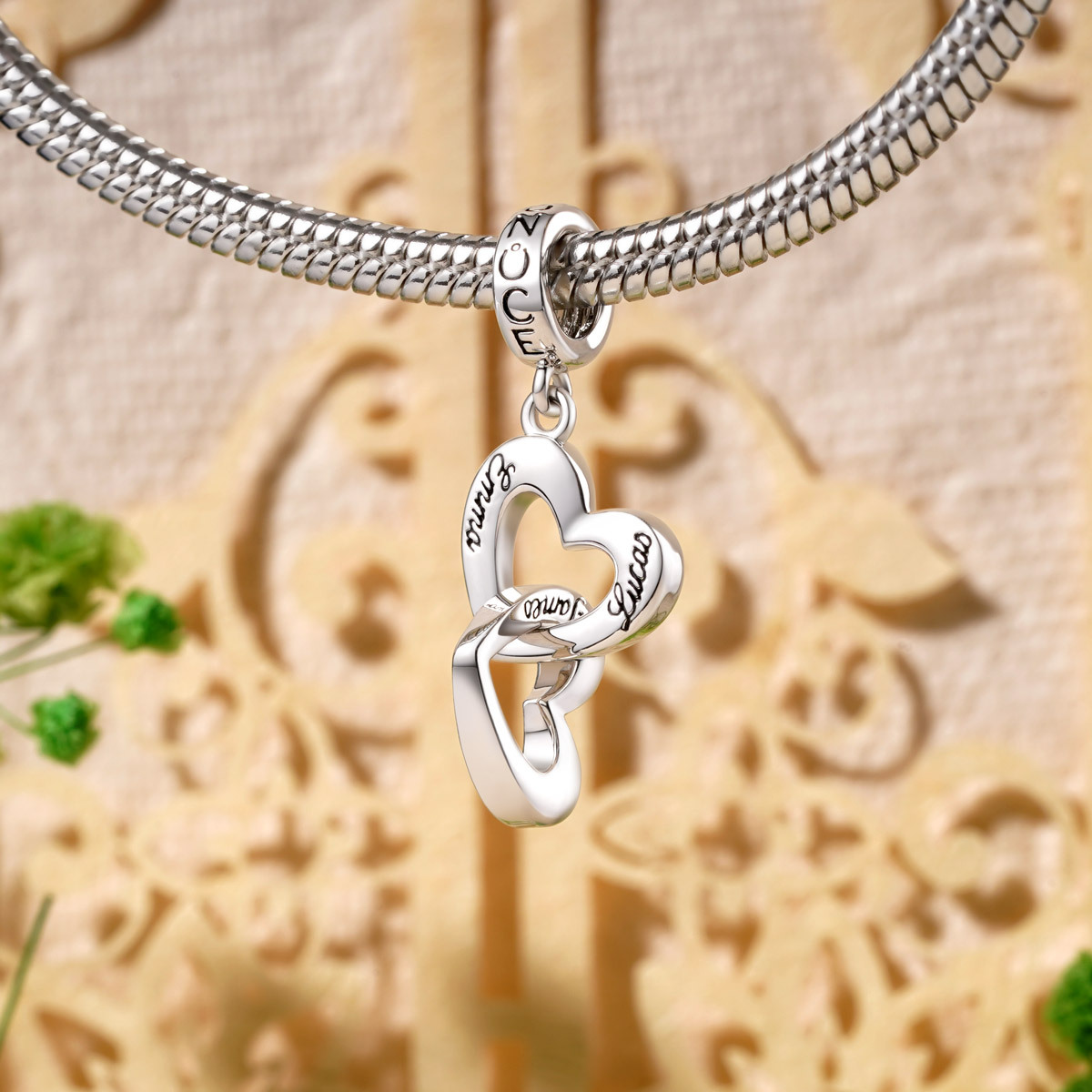 Engravable Name Heart Pendant image number 4