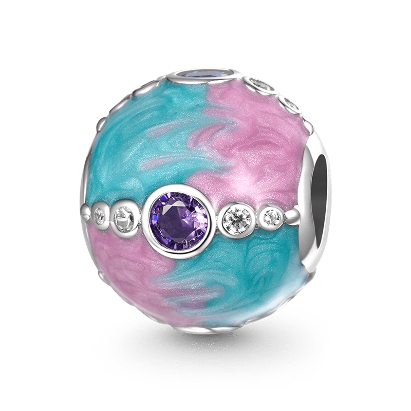Pink & Blue Round Charm image number 0