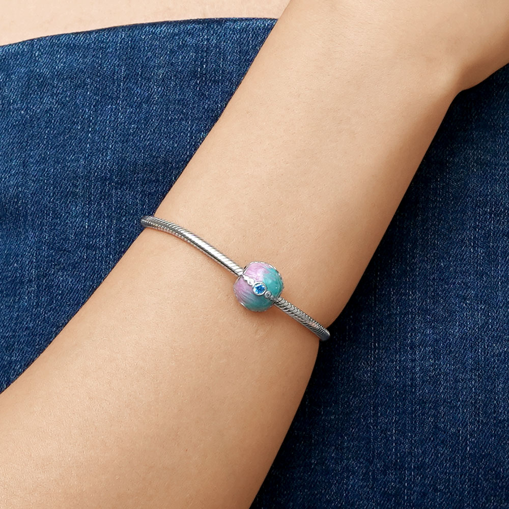 Pink & Blue Round Charm image number 4