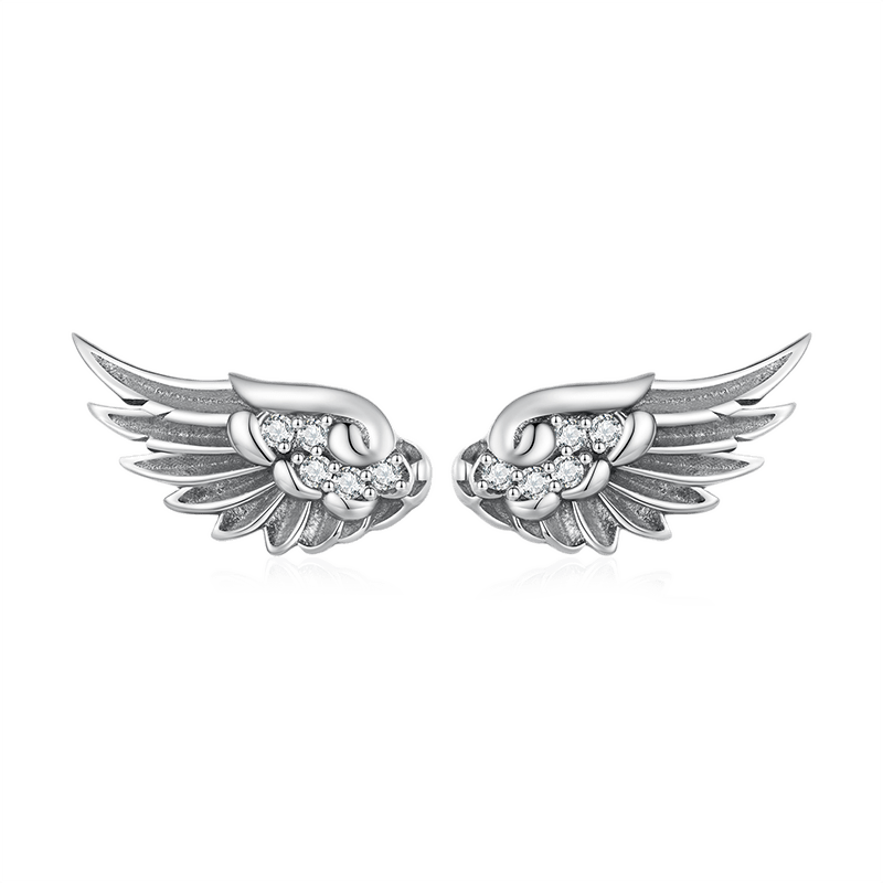 Angel Wing Stud Earrings image number 0