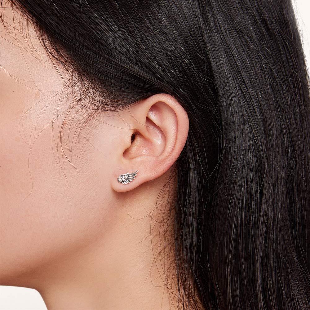 Angel Wing Stud Earrings image number 3