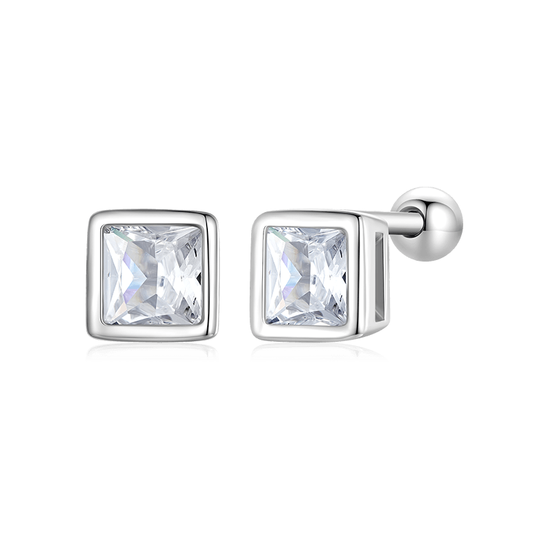 Mini Princess-cut Earrings image number 0