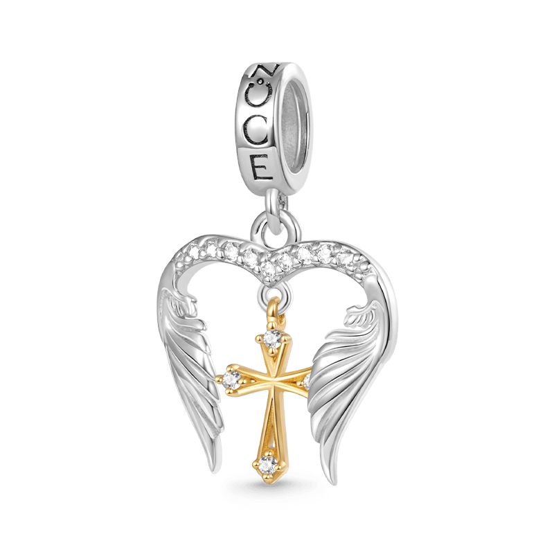 Angel Wings Cross Pendant image number 0