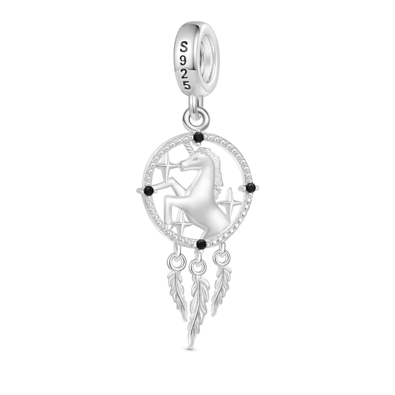 Dream Catcher Unicorn Pendant image number 1