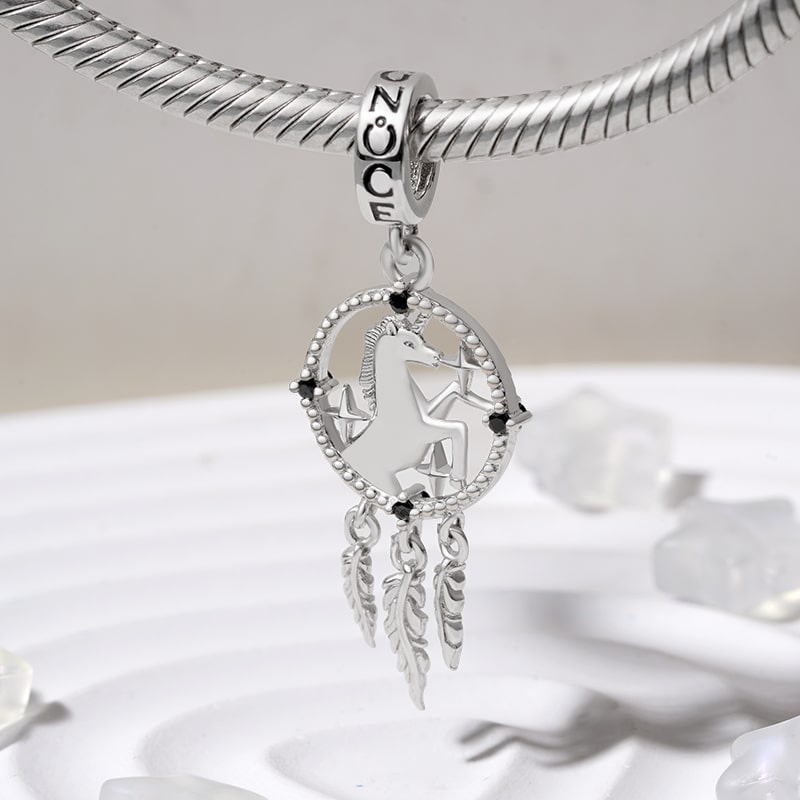 Dream Catcher Unicorn Pendant image number 2