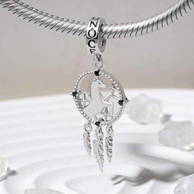 Dream Catcher Unicorn Pendant image number 2