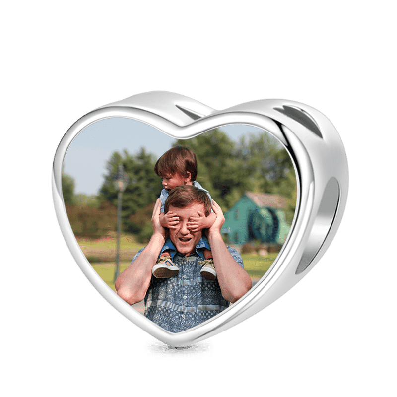 Personalized Photo Heart Charm image number 1