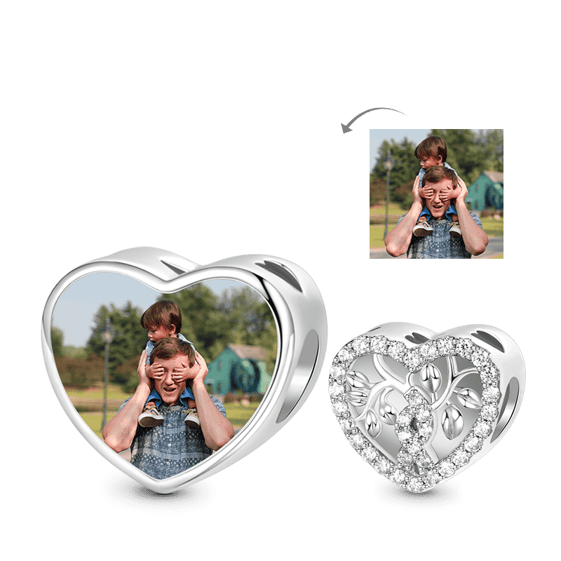 Personalized Photo Heart Charm image number 0