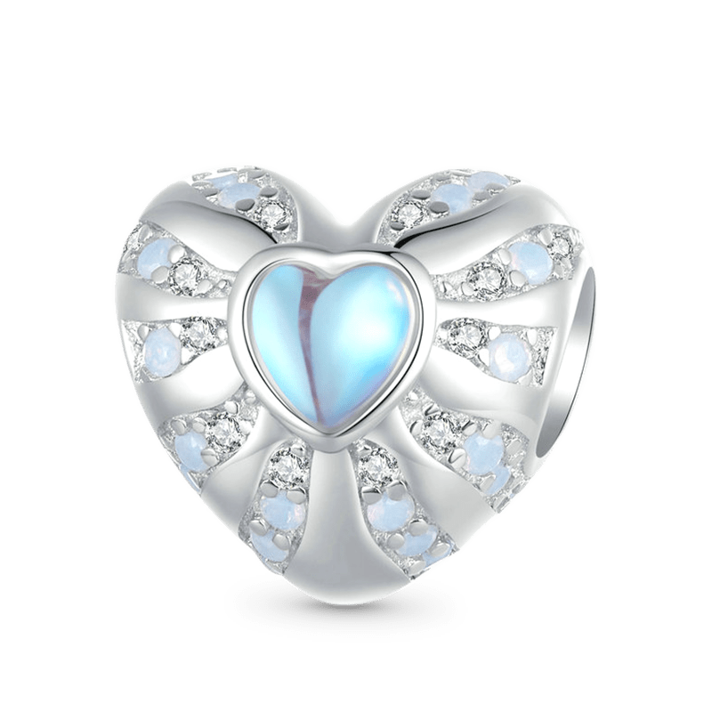 Moonstone Heart Charm image number 0