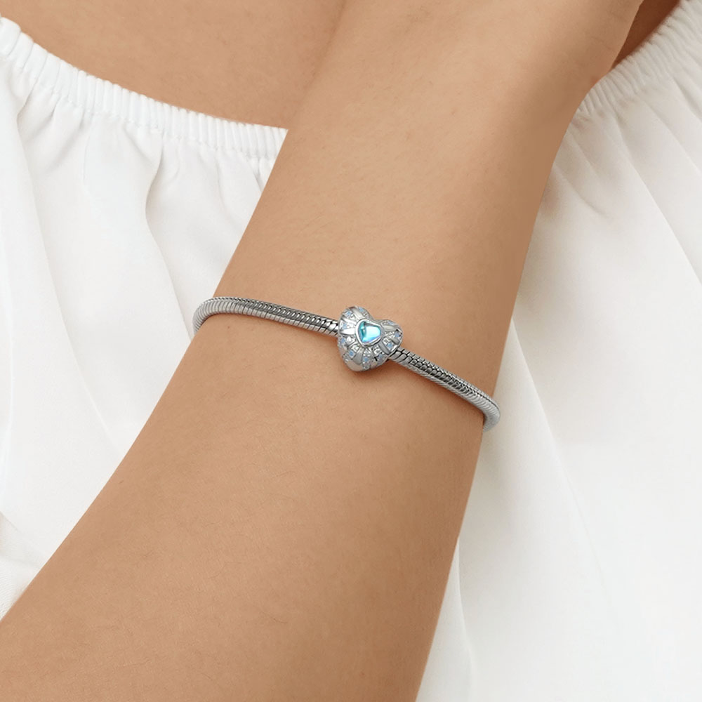 Moonstone Heart Charm image number 4